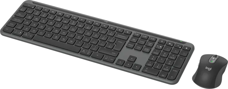 Logitech 920-012490 MK950 Signature Slim kit mouse si tastatura wireless si Bluetooth multidevice, 5099206119185