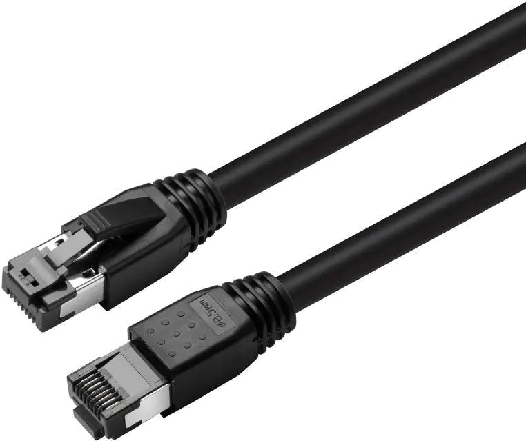 MicroConnect MC-SFTP80025S CAT8.1 S/FTP 0.25m Black LSZH, Shielded Network Cable, AWG 24, 5704174652267