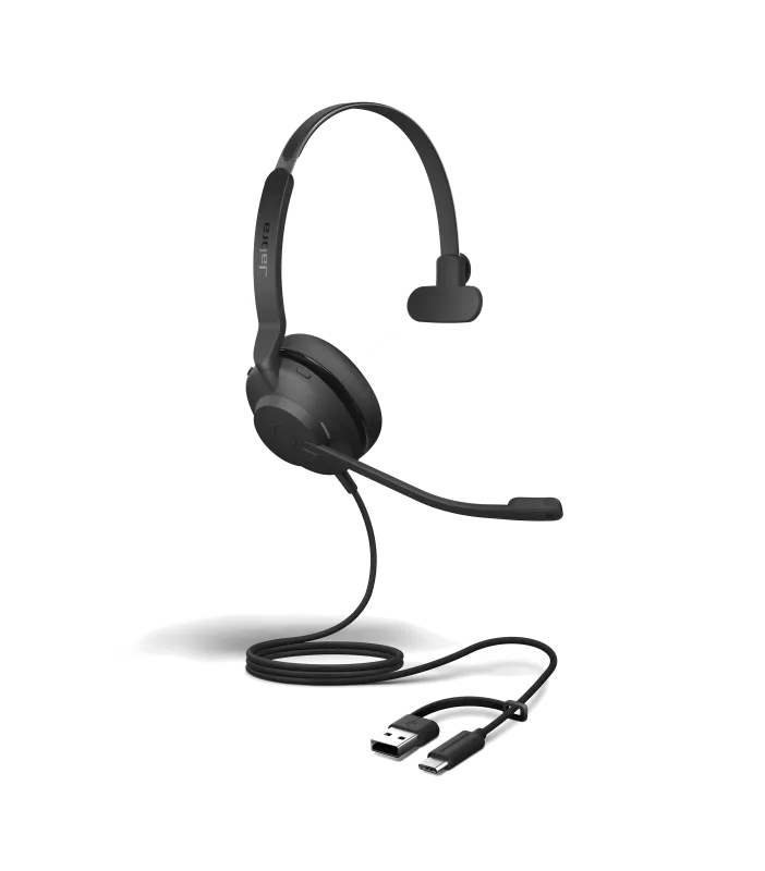 Jabra 23189-889-779 Casca EVOLVE2 30 SE UC cu fir, Monoaural, On-Ear, conectare USB-C/USB-A, 5706991034233