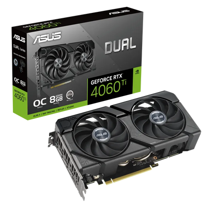 Asus DUAL-RTX4060TI-O8G-EVO Dual GeForce RTX™ 4060 Ti EVO OC Edition 8GB GDDR6 placa video 357 AI TOPS DLSS3, 4711387459232