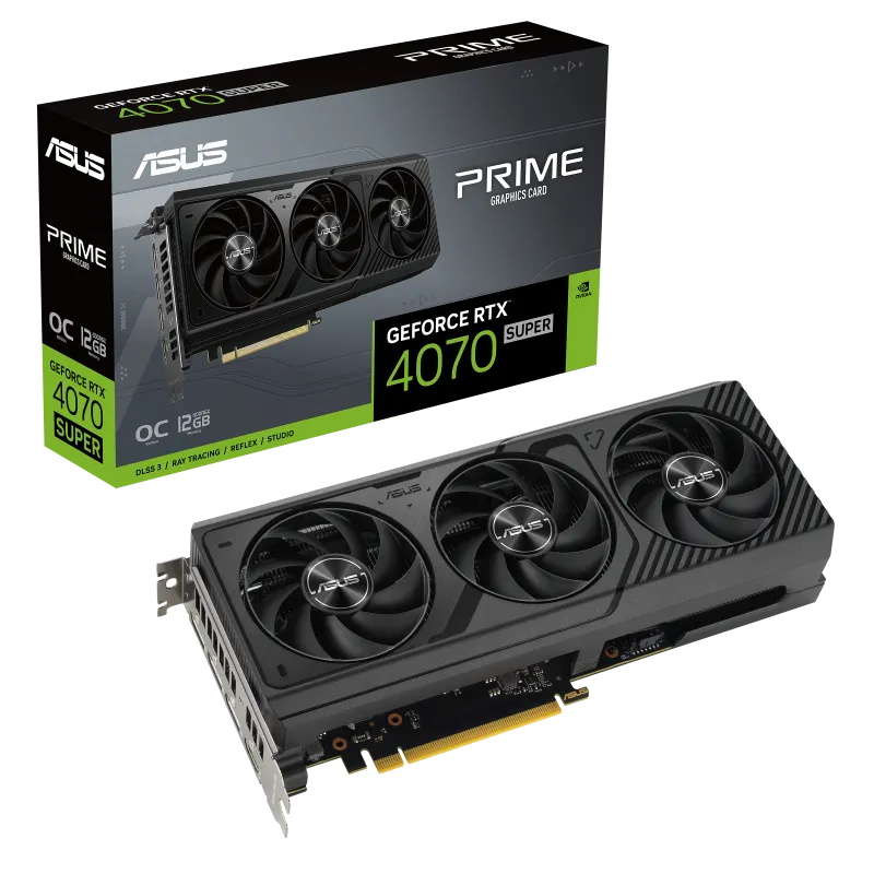 Asus PRIME-RTX4070S-O12G Prime GeForce RTX™ 4070 SUPER OC Edition 12GB GDDR6X 578 placa video DLSS3, 4711387650585