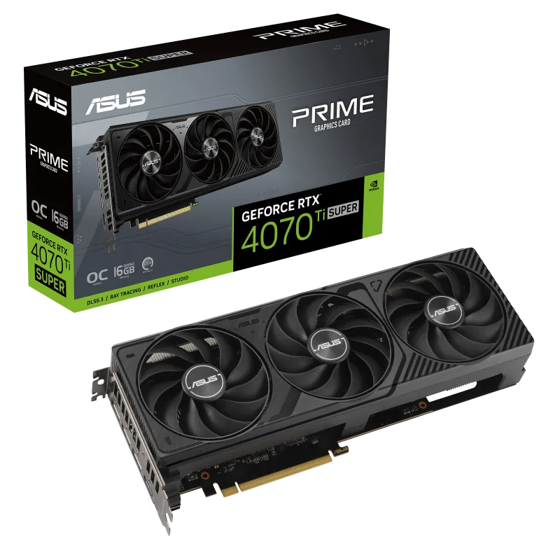 Asus PRIME-RTX4070TIS-O16G Prime GeForce RTX™ 4070 Ti SUPER OC Edition 16GB GDDR6X placa video DLSS3, 4711387740613