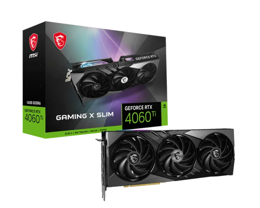 MSI GEFORCE RTX 4060 TI GAMING X SLIM 16G Placa video GeForce RTX 4060 Ti GAMING X SLIM 16GB 1xHDMI 2.1 3xDP, 4711377122092