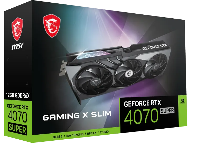 MSI GEFORCE RTX 4070 SUPER 12G GAMING X SLIM Placa video GeForce RTX 4070 SUPER 12GB GAMING X SLIM, 4711377171601