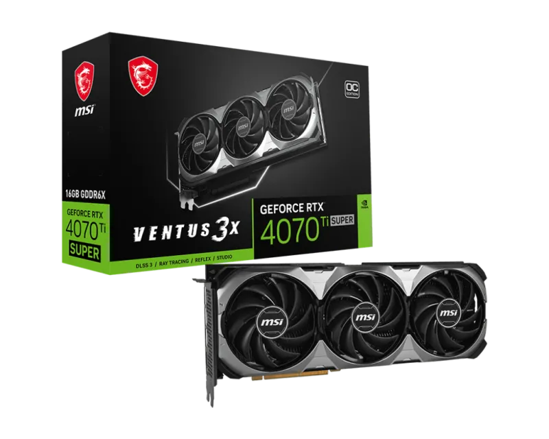 MSI RTX 4070 TI SUPER 16G VENTUS 3X OC Placa video GeForce RTX 4070 Ti SUPER 16GB VENTUS 3X OC, 4711377171182