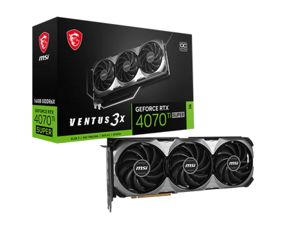 MSI RTX 4070 TI SUPER 16G VENTUS 3X OC Placa video GeForce RTX 4070 Ti SUPER 16GB VENTUS 3X OC, 4711377171182