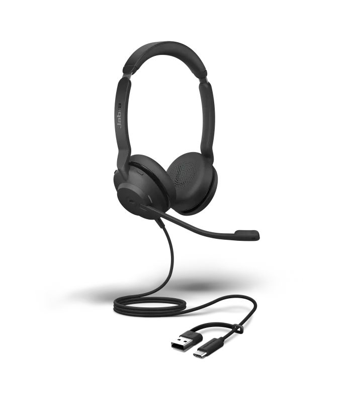 Jabra 23189-999-779 Casca EVOLVE2 30 SE MS cu fir, Binaural, On-Ear, conectare USB-C/A, 5706991034202