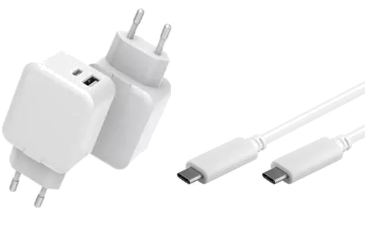 CoreParts MBXUSB-AC0014 Incarcator retea USB-C/USB-A 30W 5V-12V/2A-3A si cablu USB-C 1m, 5704174602507