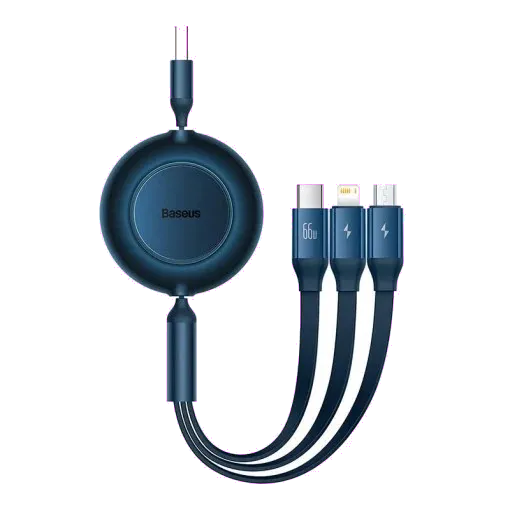 Baseus CAMJ010201 Bright Mirror 2 One-for-three Retractable cablu alimentare si date USB-C