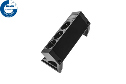 Fellowes 100091357 Filex Power Desk Up® 2.0 Black multipriza 3 x Schuko cu prindere pe birou