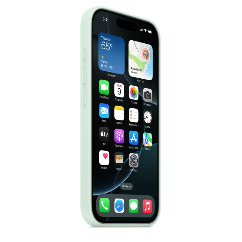 Apple MDG04ZM/A iPhone 16 Pro Silicone Case with MagSafe Aquamarine (SEASONAL), 195950231052