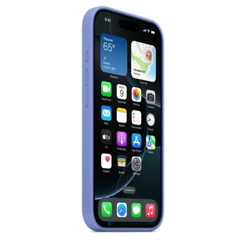 Apple MDG14ZM/A iPhone 16 Pro Silicone Case with MagSafe Periwinkle (SEASONAL), 195950366082