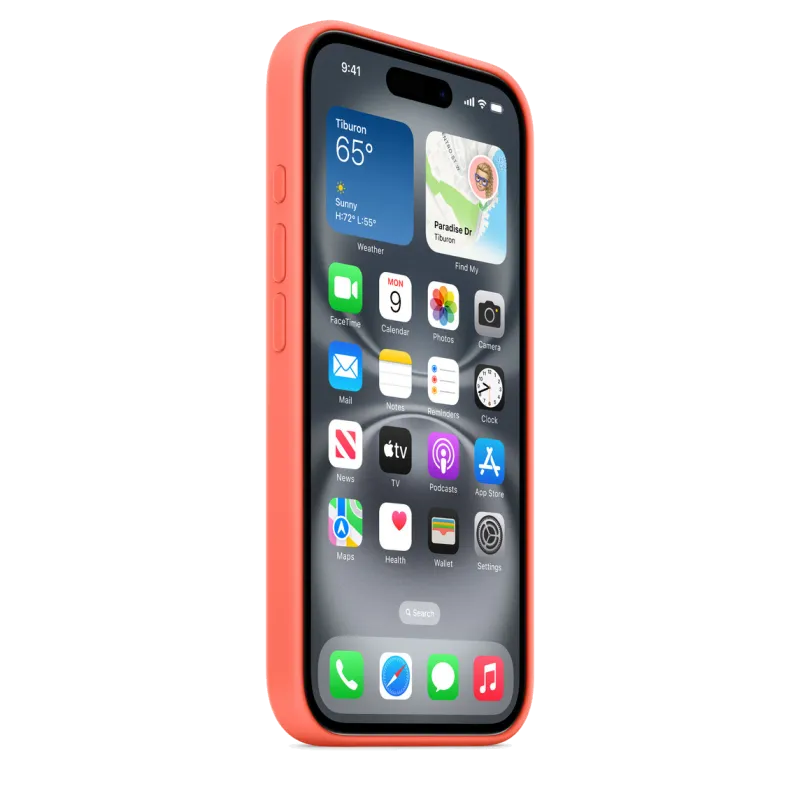 Apple MDGN4ZM/A iPhone 16 Silicone Case with MagSafe Tangerine (SEASONAL), 195950231601