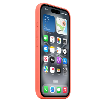 Apple MDGN4ZM/A iPhone 16 Silicone Case with MagSafe Tangerine (SEASONAL), 195950231601