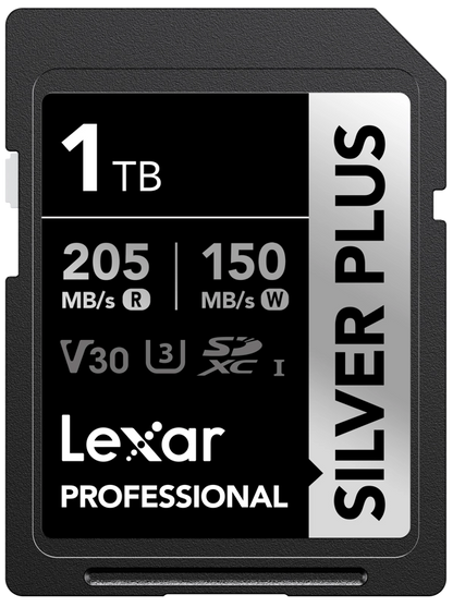 Lexar LSDSIPL001T-BNNNG SDXC Professional SILVER Plus 1066x UHS-I/U3/A2/4K R205/W150 (V30) 1TB, 843367134168