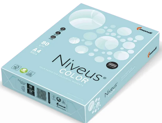 Niveus NI180098741 Niveus Hartie colorata A4 80 g/mp ALBASTRU PAL_MB30 pentru laser/inkjet/copiatoare 9003974031248