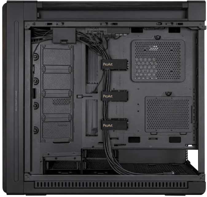 Asus PROART PA602 WOOD METAL PWM BLACK PROART PA602 WOOD EDITION METAL carcasa PC Mid Tower ARGB NEGRU Tempered Glass, 4711387664469