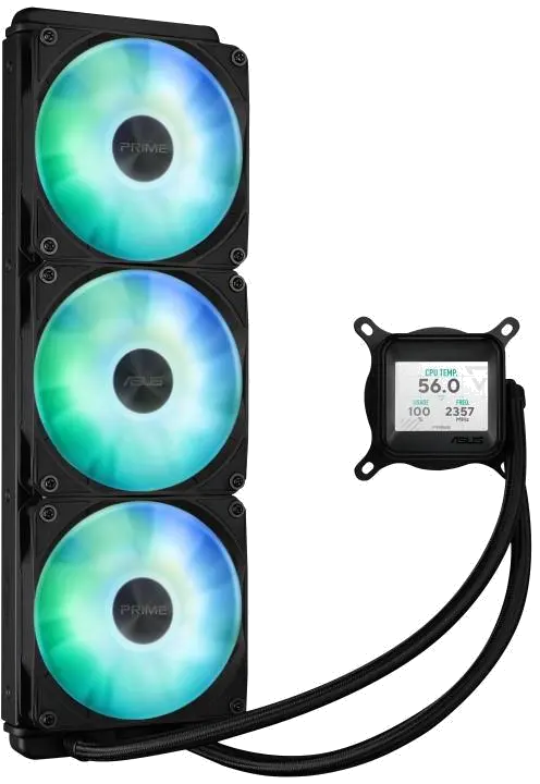 Asus PRIME LC 360 ARGB LCD PRIME LC 360 LCD ARGB NEGRU Cooler Procesor 3 ventilatoare radiator 360mm, 4711387624630