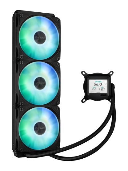 Asus PRIME LC 360 ARGB LCD PRIME LC 360 LCD ARGB NEGRU Cooler Procesor 3 ventilatoare radiator 360mm, 4711387624630