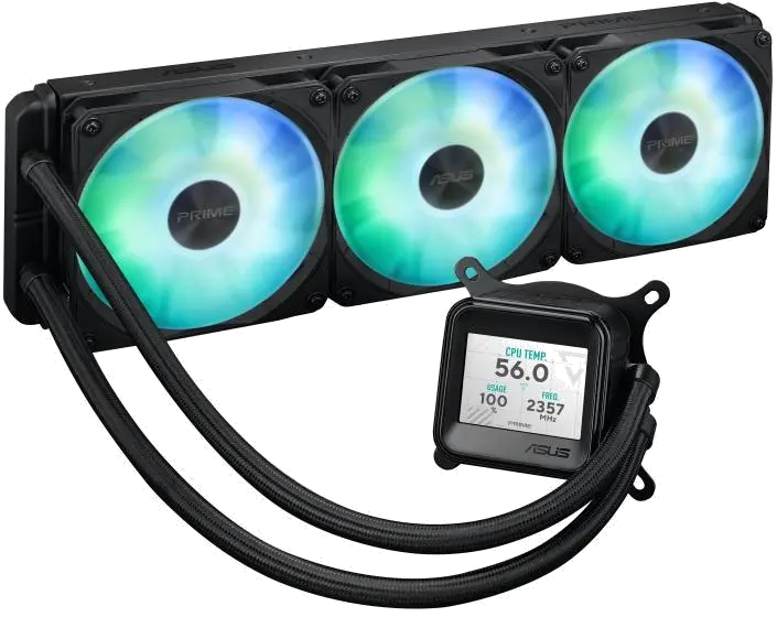 Asus PRIME LC 360 ARGB LCD PRIME LC 360 LCD ARGB NEGRU Cooler Procesor 3 ventilatoare radiator 360mm, 4711387624630