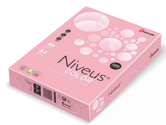 Niveus NI180098721 Niveus Hartie colorata A4 80 g/mp ROZ PAL_PI25 imprimante laser/inkjet si copiatoare 9003974460543