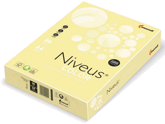 Niveus NI180098728 Niveus Hartie colorata A4 80 g/mp GALBEN PAL_YE23 pentru laser/inkjet/copiatoare 9003974460529