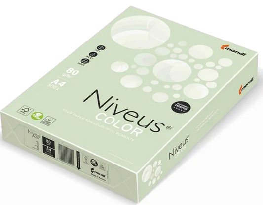 Niveus NI180098735 Niveus Hartie colorata A4 80 g/mp VERDE PAL_GN27 pentru laser/inkjet/copiatoare 500/top 9003974460567