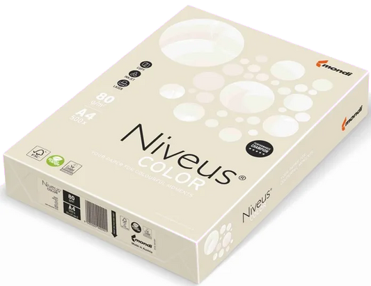 Niveus NI180098715 Niveus Hartie colorata A4 80 g/mp CREM IVORY PAL_EB26 pentru laser/inkjet/copiatoare 9003974460550
