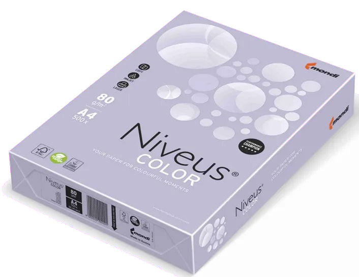 Niveus NI180098720 Niveus Hartie colorata A4 80 g/mp LAVANDA TREND_LA12 pentru laser/inkjet/copiatoare 9003974460499