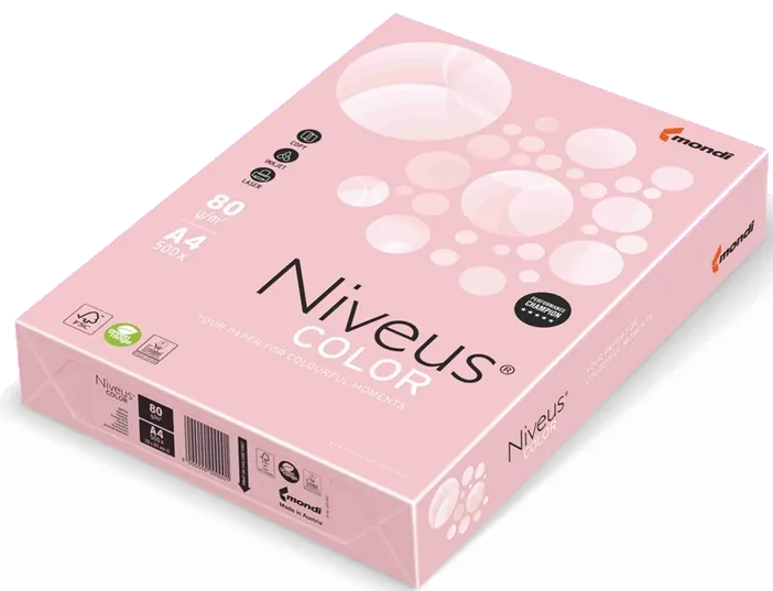 Niveus NI180098718 Niveus Hartie colorata A4 80 g/mp ROZ FLAMINGO PAL_OPI74 pentru laser/inkjet/copiatoare 9003974460741