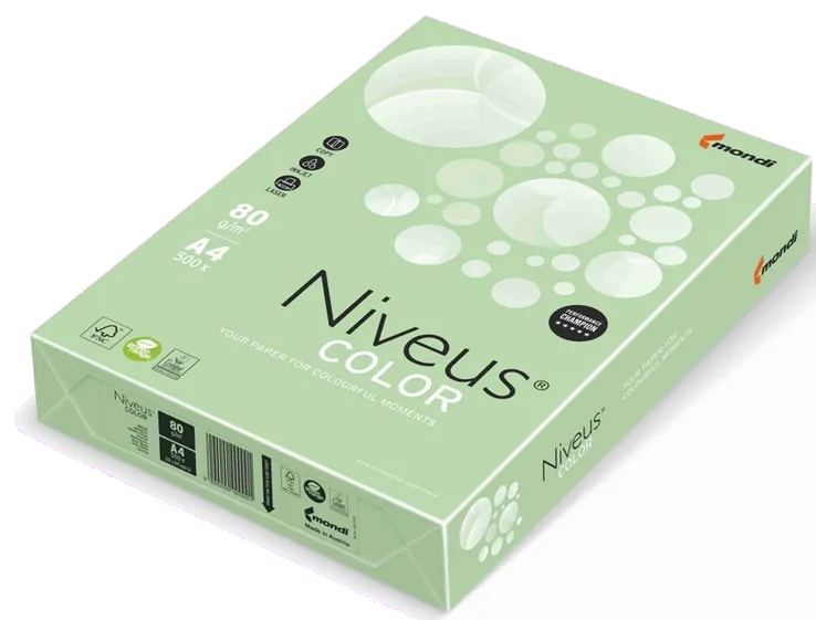 Niveus NI180098736 Niveus Hartie colorata A4 80 g/mp VERDE DESCHIS PAL_MG28 pentru laser/inkjet/copiatoare 9003974460574