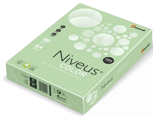 Niveus NI180098736 Niveus Hartie colorata A4 80 g/mp VERDE DESCHIS PAL_MG28 pentru laser/inkjet/copiatoare 9003974460574