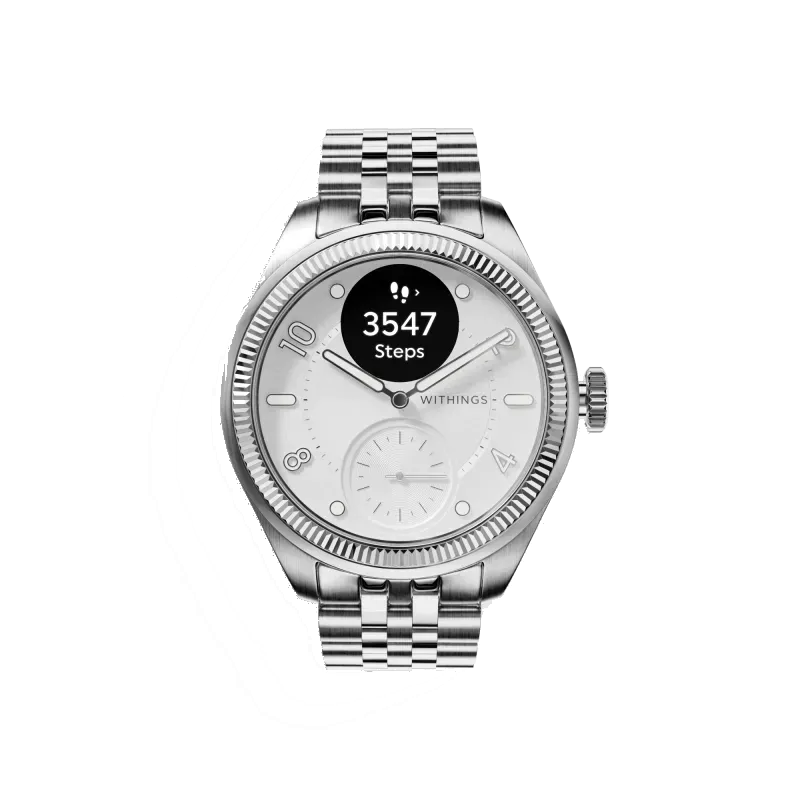 Withings HWA10-MODEL 10-ALL-INT Withings ScanWatch Nova Brilliant 39mm Titanium Silver, 3700546710261