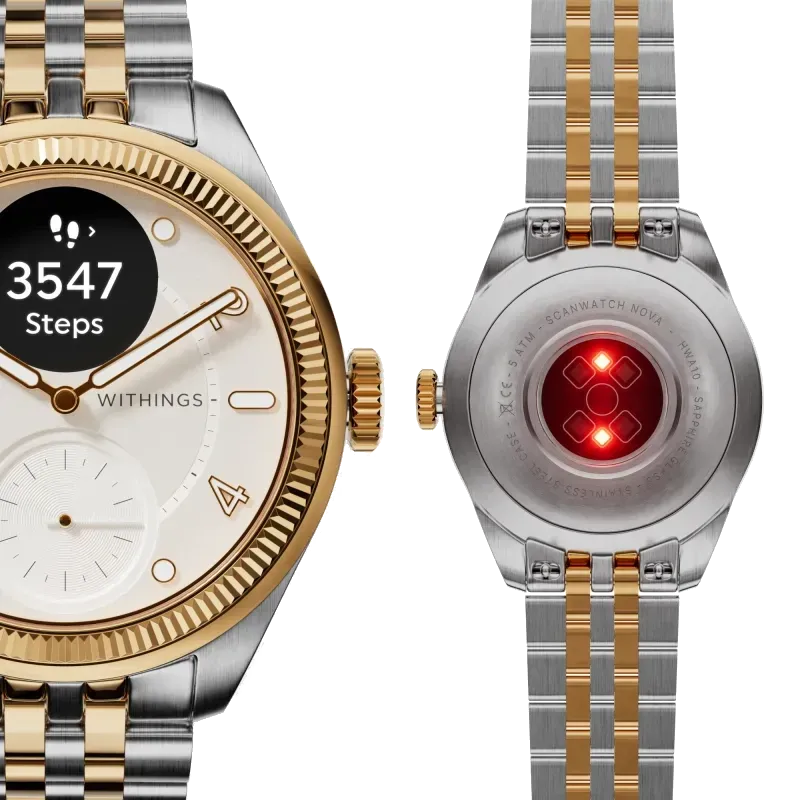 Withings HWA10-MODEL 11-ALL-INT Withings ScanWatch Nova Brilliant 39mm Gold, 3700546710278