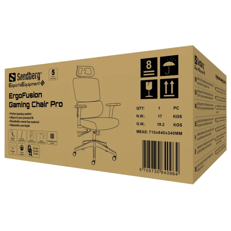 Sandberg 640-96 ErgoFusion Gaming Chair Pro scaun ergonomic, 5705730640964