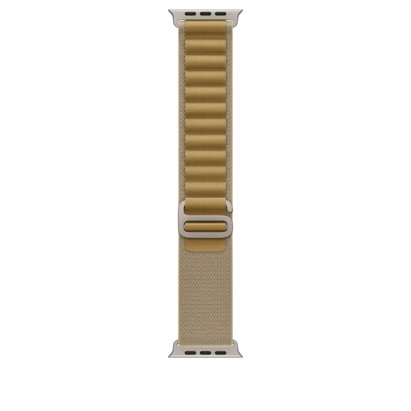 Apple MX4H3WB/A Apple Watch Ultra2 v2 Cellular 49mm Natural Titanium Case with Tan Alpine Loop L, 195949581915