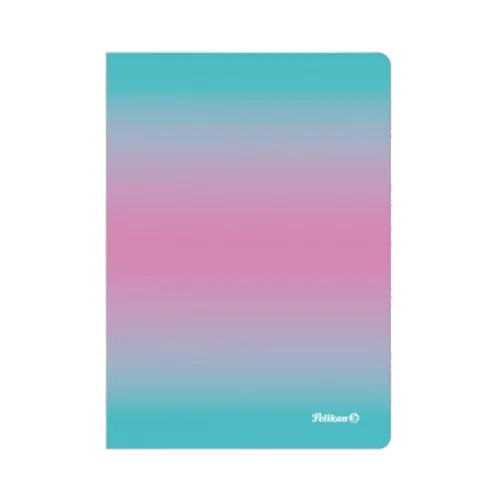 Pelikan 102803 Color Edition caiet A5 80 file capsat matematica 70g/mp certificat FSC roz/menta, 4012700102805
