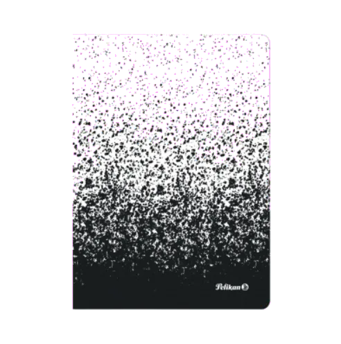 Pelikan 103084 Color Edition caiet A6 80 file capsat matematica 70g/mp certificat FSC alb/negru, 4012700103086
