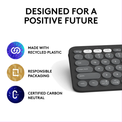 Logitech 920-011851 K380S Multi-Device Bluetooth Keyboard TONAL GRAPHITE US INTL, 5099206111158