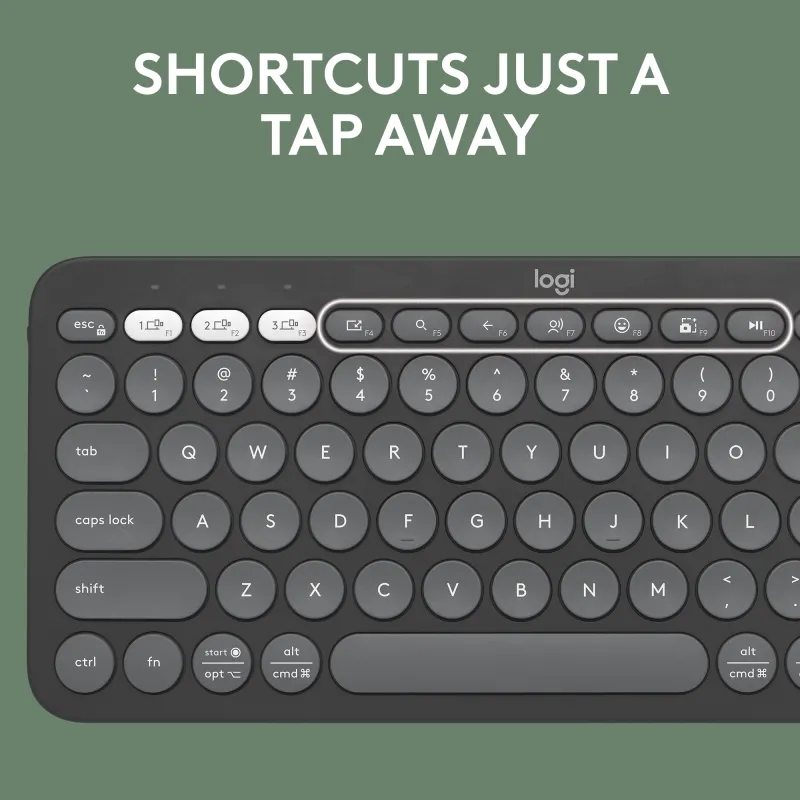 Logitech 920-011851 K380S Multi-Device Bluetooth Keyboard TONAL GRAPHITE US INTL, 5099206111158