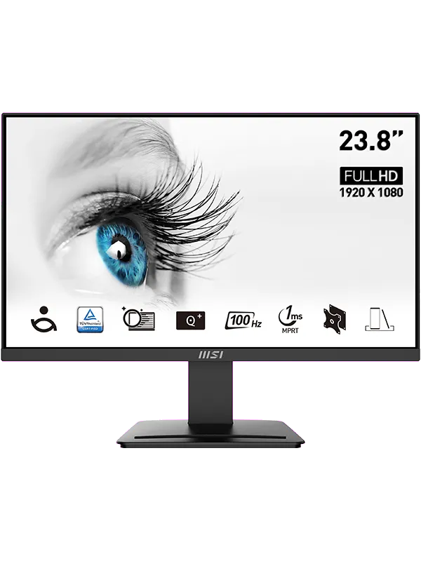 MSI PRO MP2412 PRO MP2412 23.8inch Business Monitor VA FHD 100Hz 4ms HDMI D-Sub, 4711377087957
