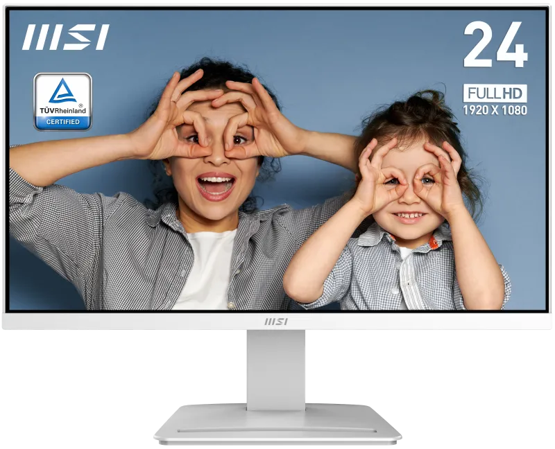 MSI PRO MP2412W PRO MP2412W 23.8inch Monitor VA FHD 100Hz HDMI DP White, 4711377215749