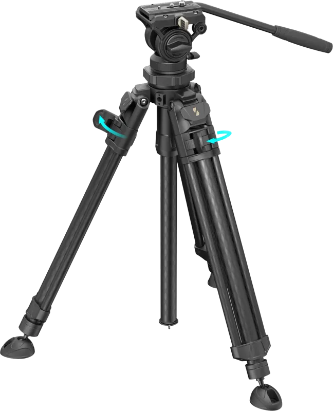 SmallRig 4420 Kit trepied video ușor AD-50 Pro fibră de carbon, 6941590018768