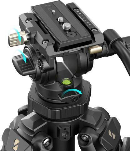 SmallRig 4420 Kit trepied video ușor AD-50 Pro fibră de carbon, 6941590018768