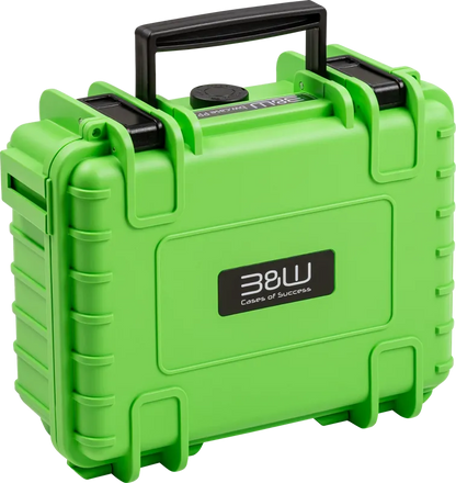 B&W 109068 Geanta de transport si carcasa de protectie pentru DJI Osmo Pocket 3 Verde neon, 4031541757159