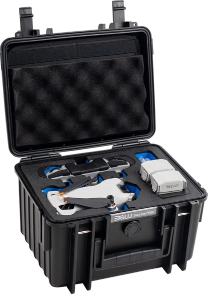 B&W 108897 Geanta de transport si carcasa de protectie pentru drona DJI Mini 4 Pro negru, 4031541756251