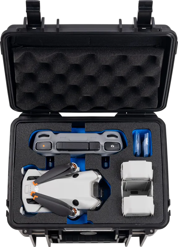 B&W 108897 Geanta de transport si carcasa de protectie pentru drona DJI Mini 4 Pro negru, 4031541756251