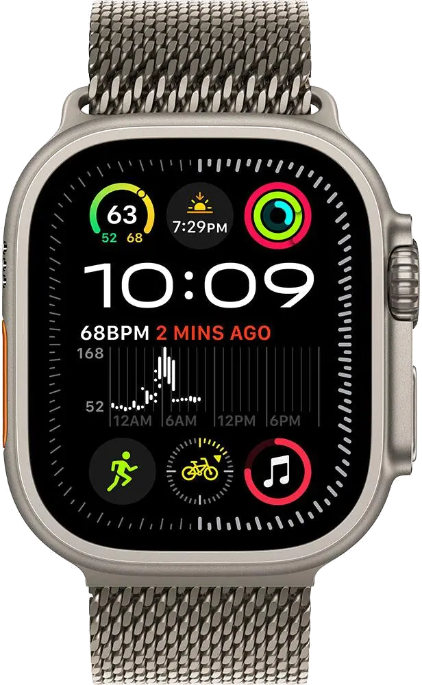 Apple MX5R3WB/A Watch Ultra2 v2 Cellular 49mm Natural Titanium Case / Milanese Loop M, 195949588150