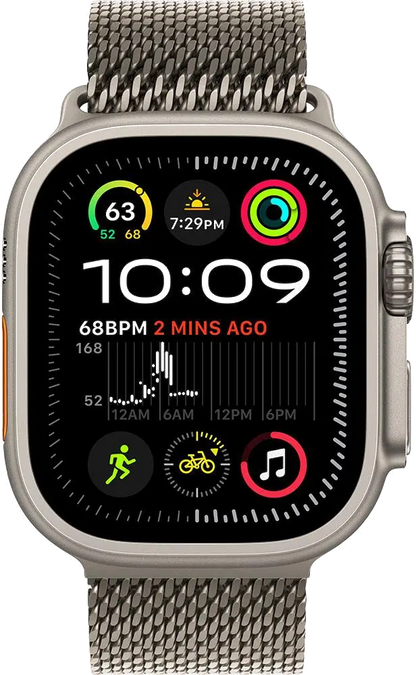 Apple MX5R3WB/A Watch Ultra2 v2 Cellular 49mm Natural Titanium Case / Milanese Loop M, 195949588150
