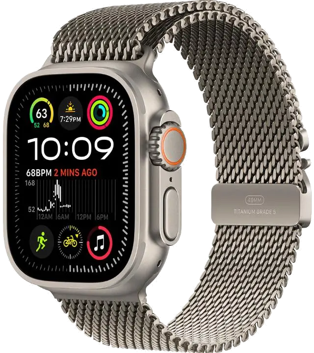 Apple MX5R3WB/A Watch Ultra2 v2 Cellular 49mm Natural Titanium Case / Milanese Loop M, 195949588150